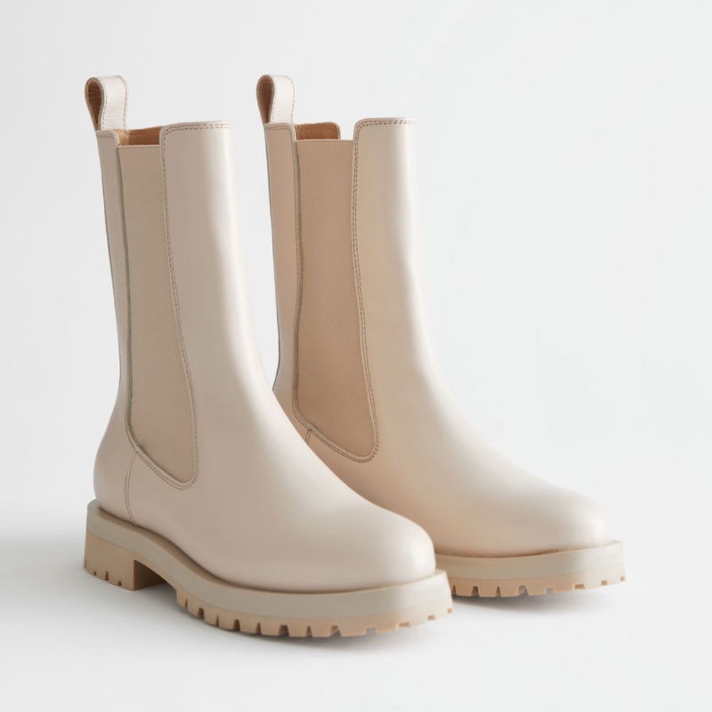& Other Stories Platform Chelsea Boots in 100% Leather